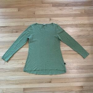 Women’s Asatre Relaxed Fit Shirt Long Sleeve Hemp Eco-Friendly Top Size Large